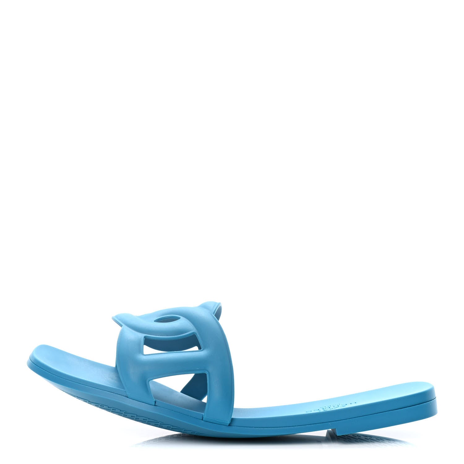 Hermes Rubber Aloha Sandals 37 Bleu Vif 1 of 11