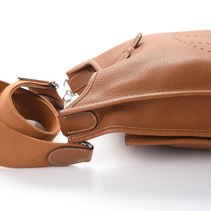 Hermes Taurillon Clemence Evelyne III PM Gold 8 of 9