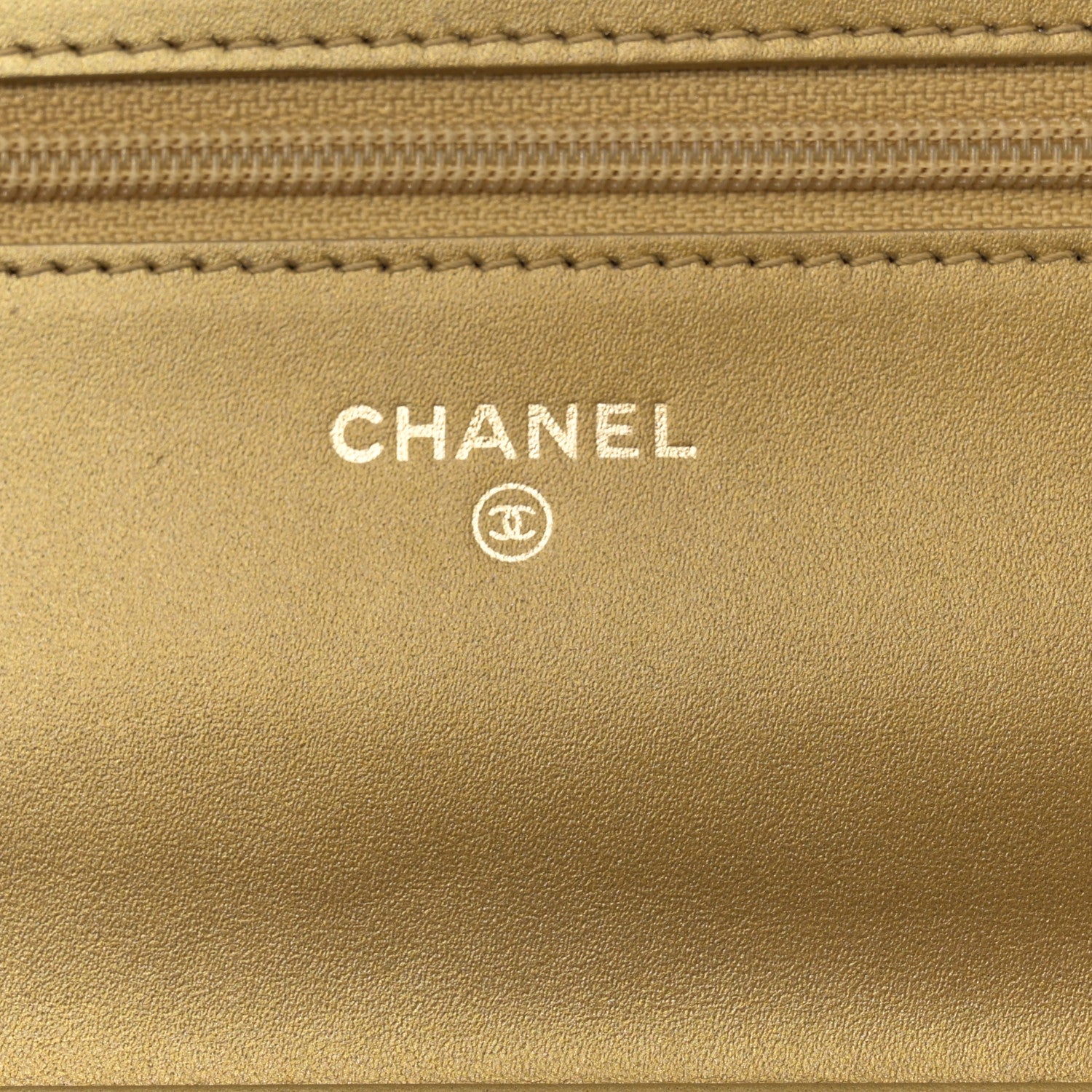 Chanel Distressed Calfskin Quilted Boy Wallet On Chain WOC Gold 6 of 15