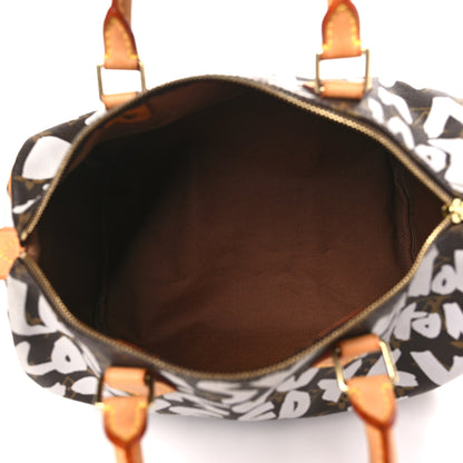 Louis Vuitton Monogram Graffiti Speedy 30 Silver 5 of 8