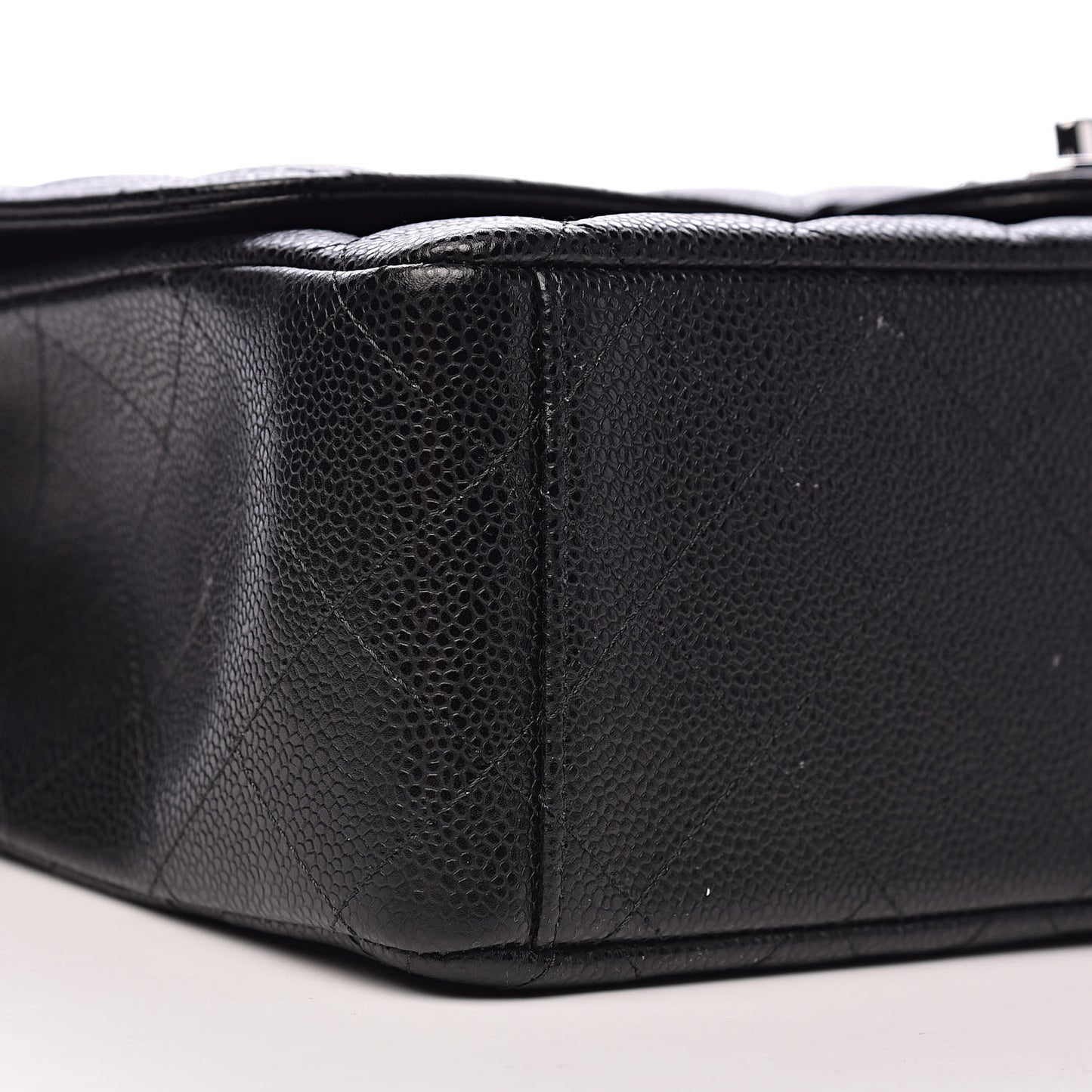 Caviar Quilted Maxi Double Flap Black
