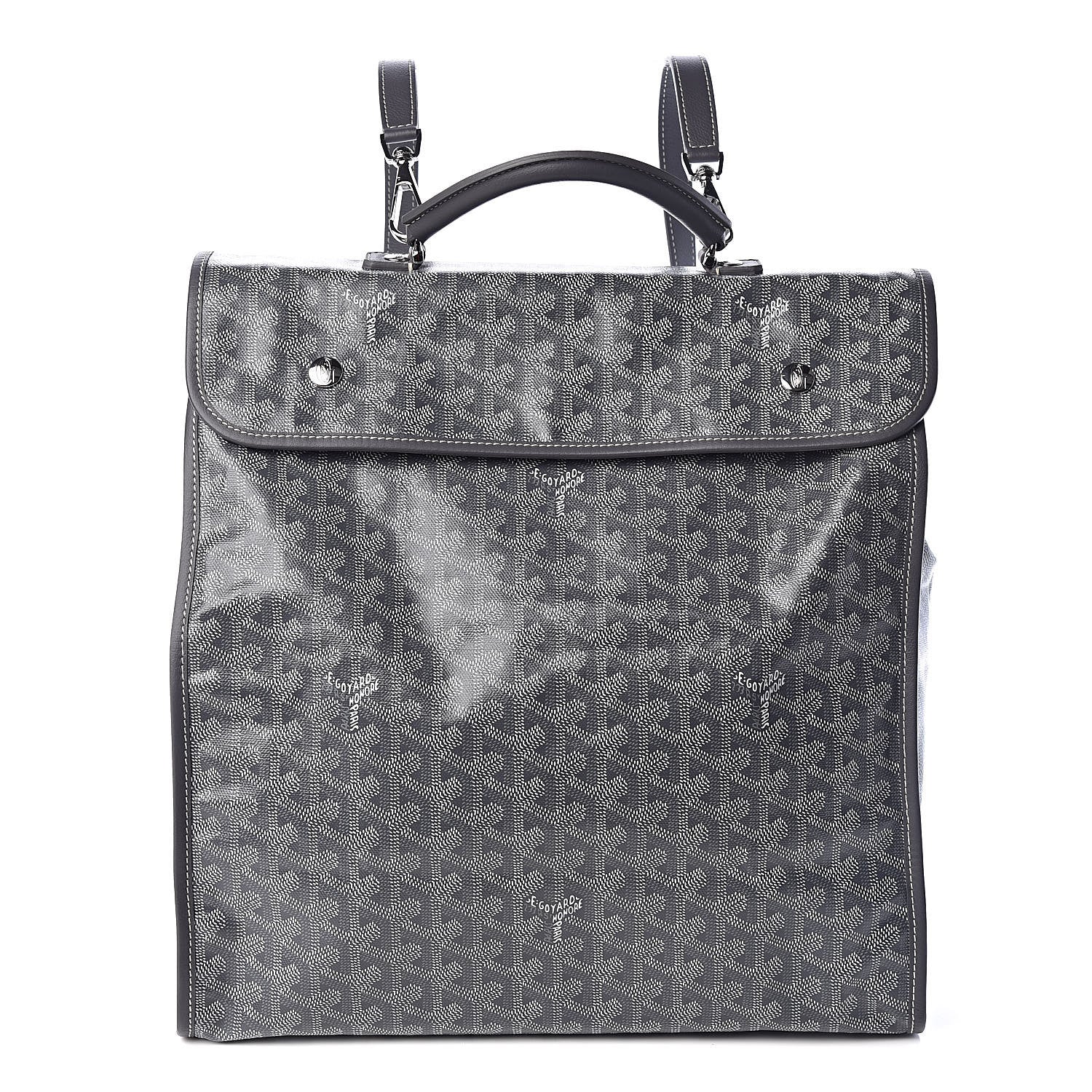 Goyard Goyardine Saint Leger Soft Briefcase Backpack Grey 1 of 9