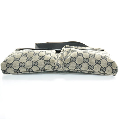 Gucci GG Monogram Web Double Pocket Belt Bag Navy Black 3 of 8