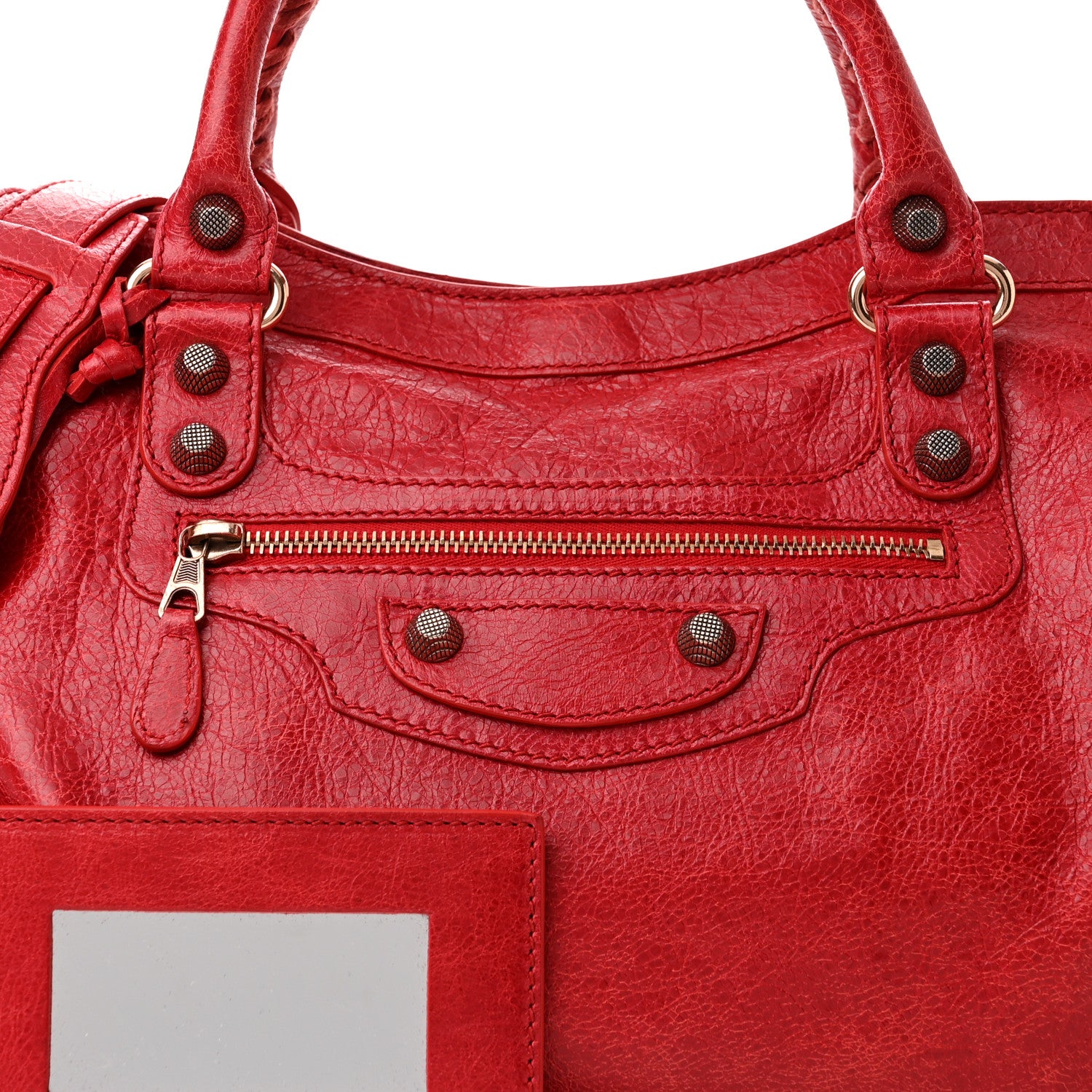 Balenciaga Agneau Giant 12 Rose Gold Hardware City Rouge Coquelicot 8 of 10