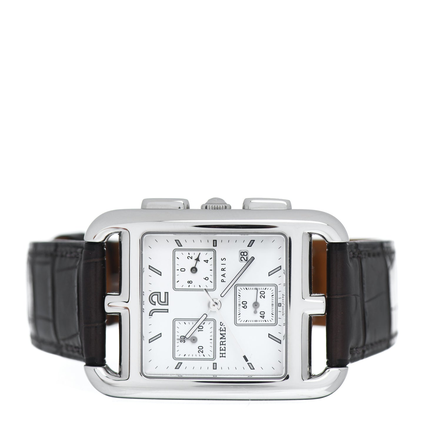 Stainless Steel Alligator 31mm Cape Cod Chrono Quartz Watch Noir