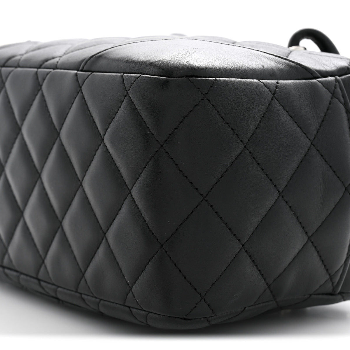 Chanel Calfskin Quilted Small Cambon Bowler Black White 10 of 10