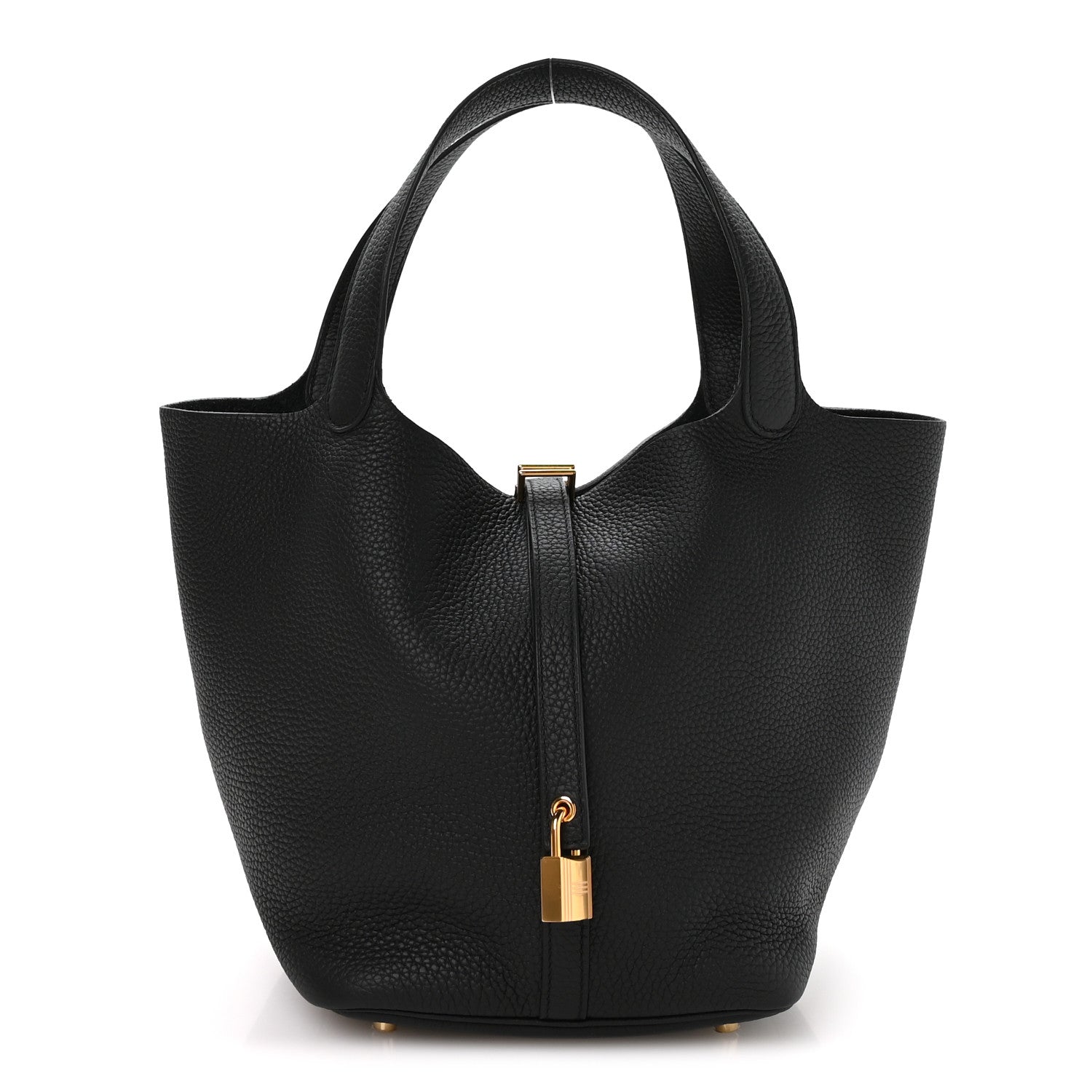 Hermes Taurillon Clemence Picotin Lock 22 MM Black 1 of 13