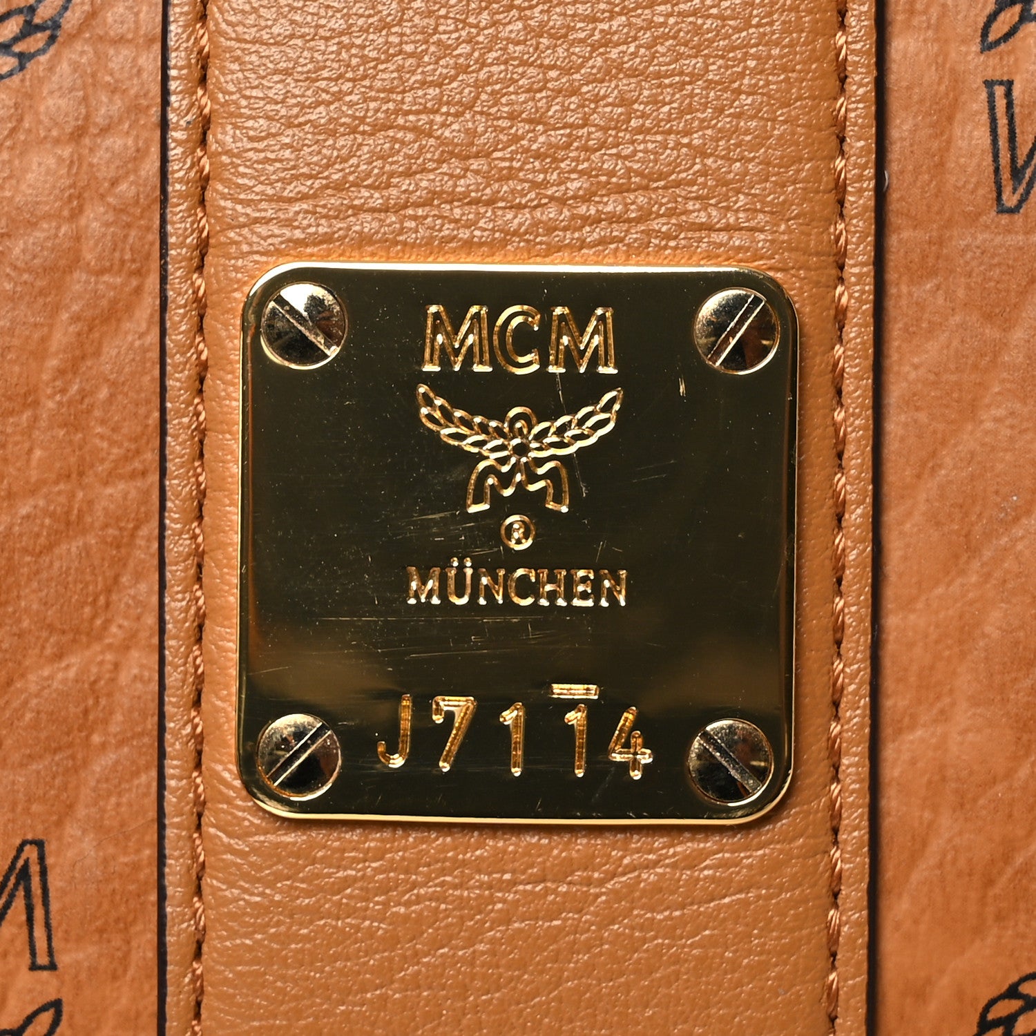 MCM Visetos Large Liz Reversible Shopper Tote Cognac 11 of 23