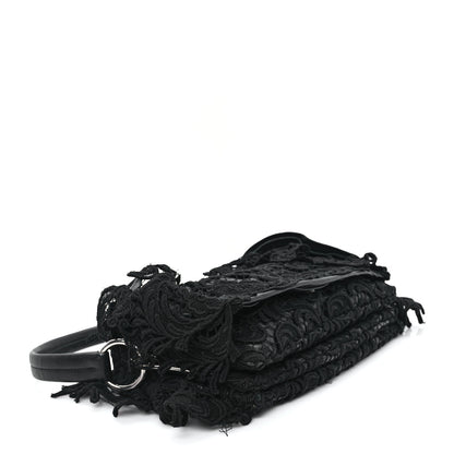 Prada Lace Pizzo S Baguette Black 4 of 13