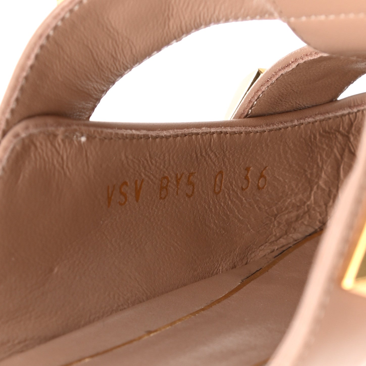 Valentino Garavani Calfskin Roman Stud Ankle Strap Flat Mules 36 Rose Cannelle 8 of 10