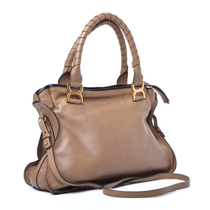 Chloe Calfskin Braided Medium Marcie Satchel Nut 3 of 10