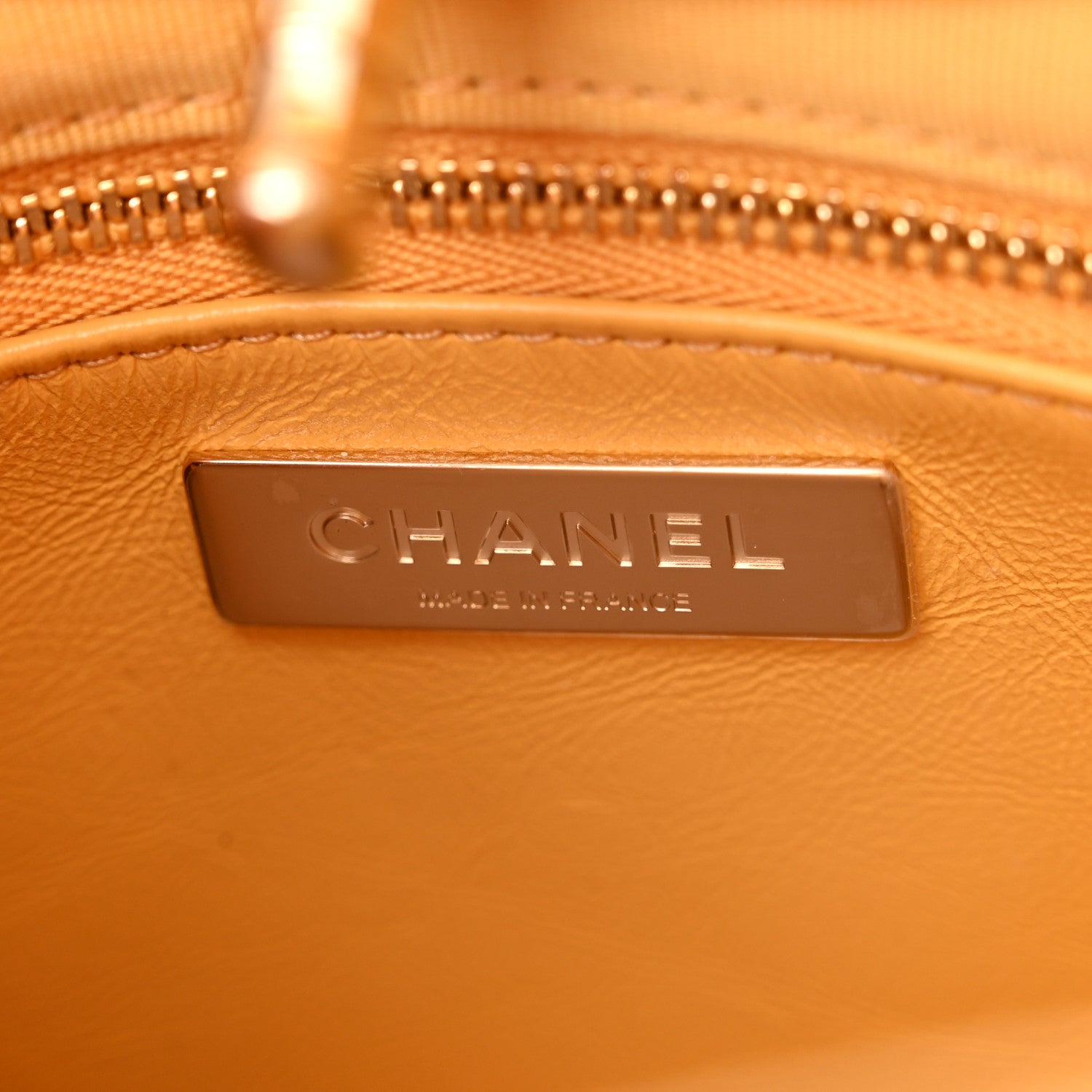 Chanel Shiny Crumpled Calfskin Quilted Mini 31 Shopping Bag Yellow 6 of 10