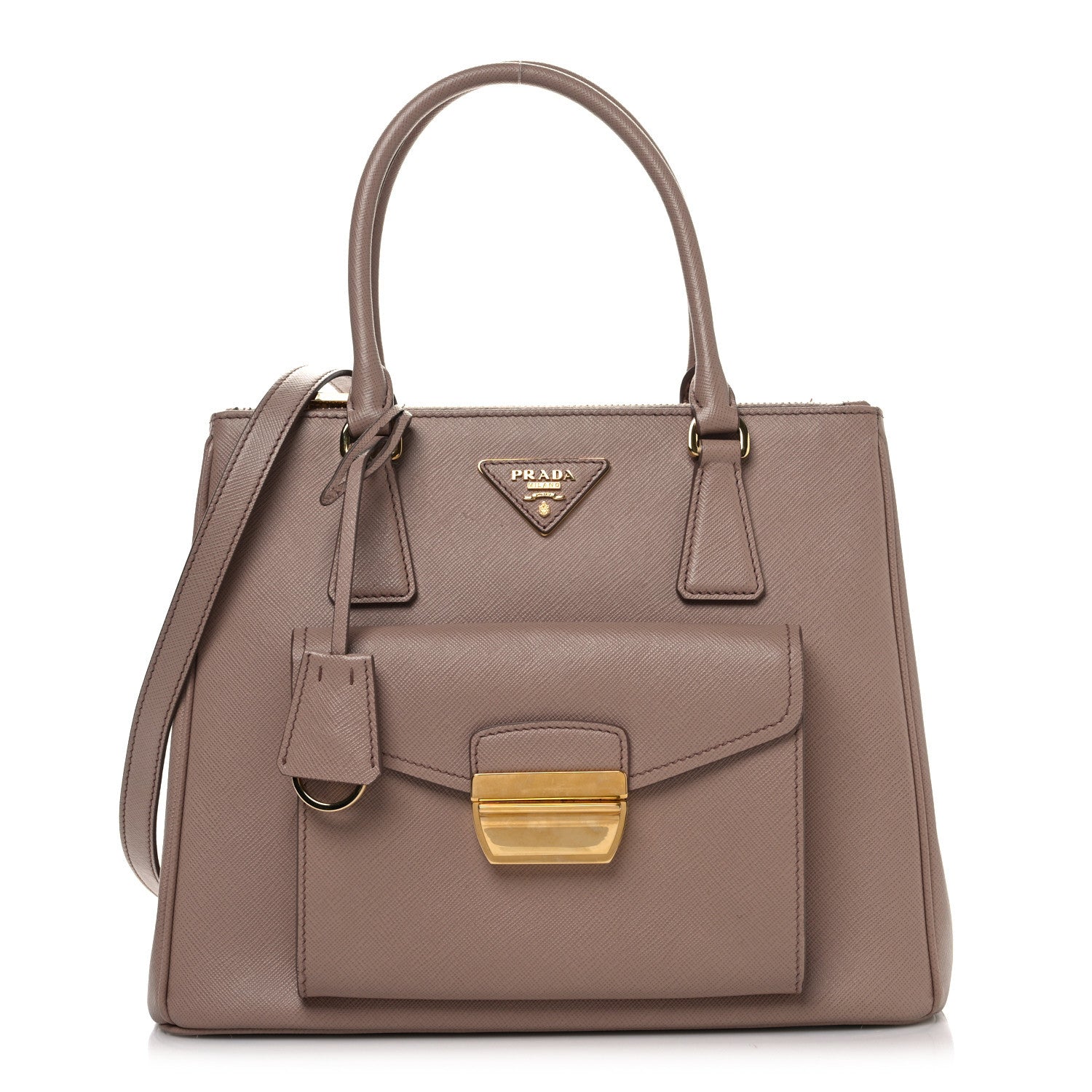 Prada Saffiano Lux Galleria Front Pocket Tote Cipria 1 of 11