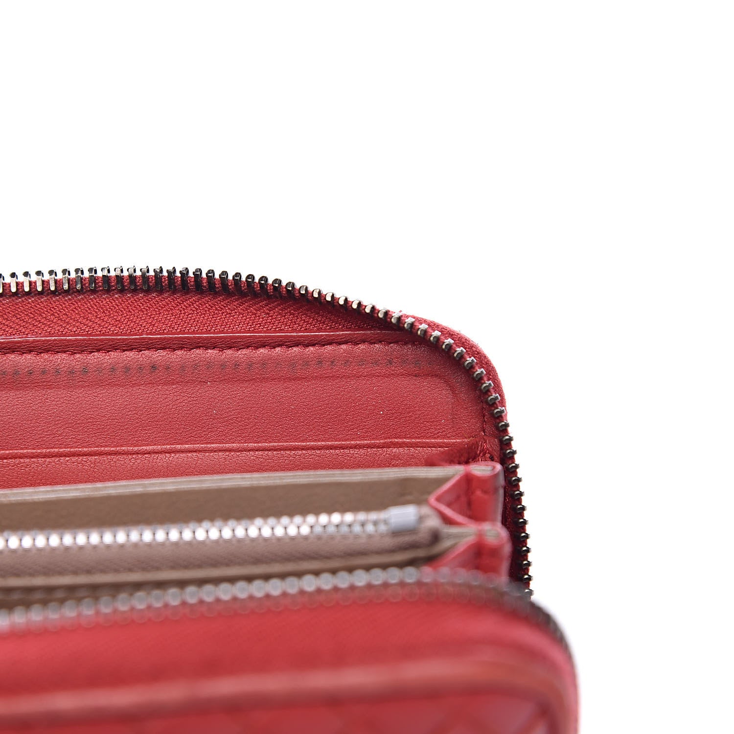 Bottega Veneta Nappa Intrecciato Zip Around Wallet Red 14 of 15