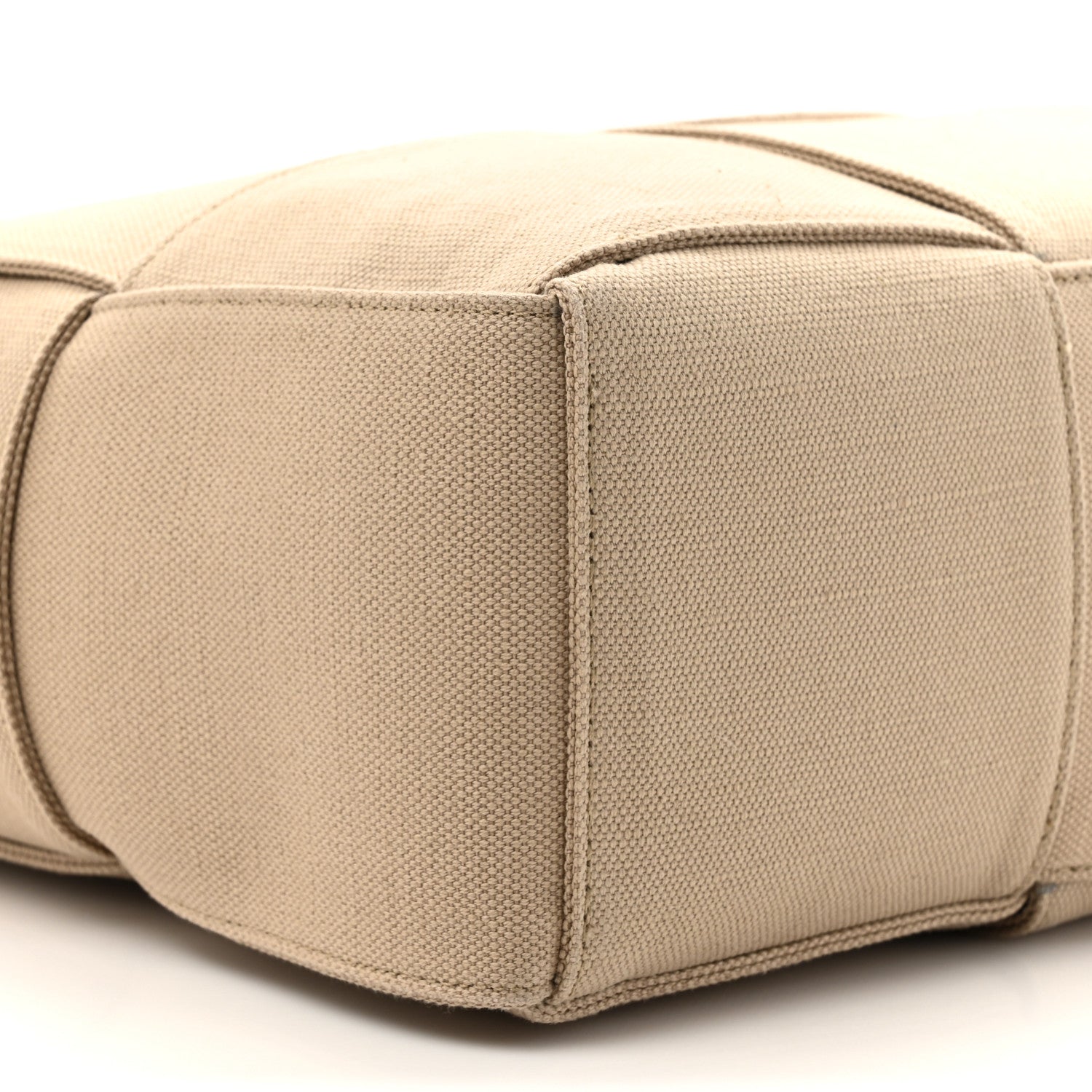 Bottega Veneta Canvas Intrecciato Large Arco Tote Beige Black 11 of 14