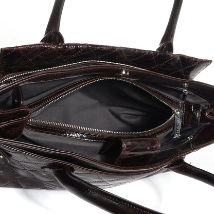 Chanel Glazed Calfskin Small New Portobello Dark Brown 5 of 7