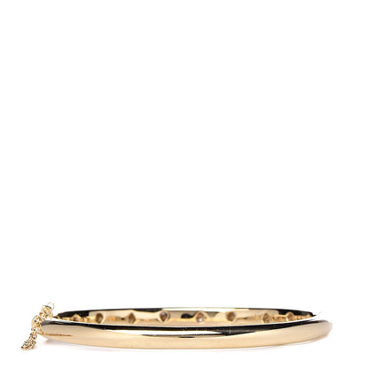 Tiffany 18K Yellow Gold Platinum Diamond 4.5mm Etoile Bangle Bracelet 3 of 4
