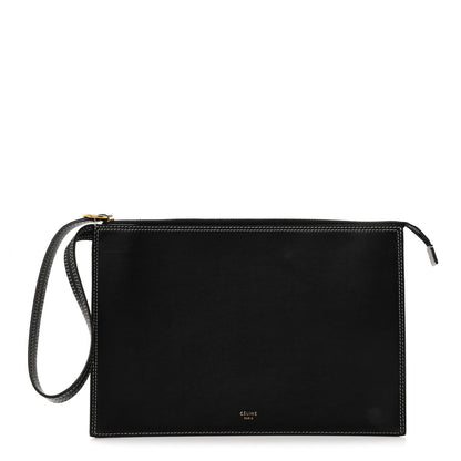 Celine Smooth Calfskin Ring Clutch Black 1 of 9