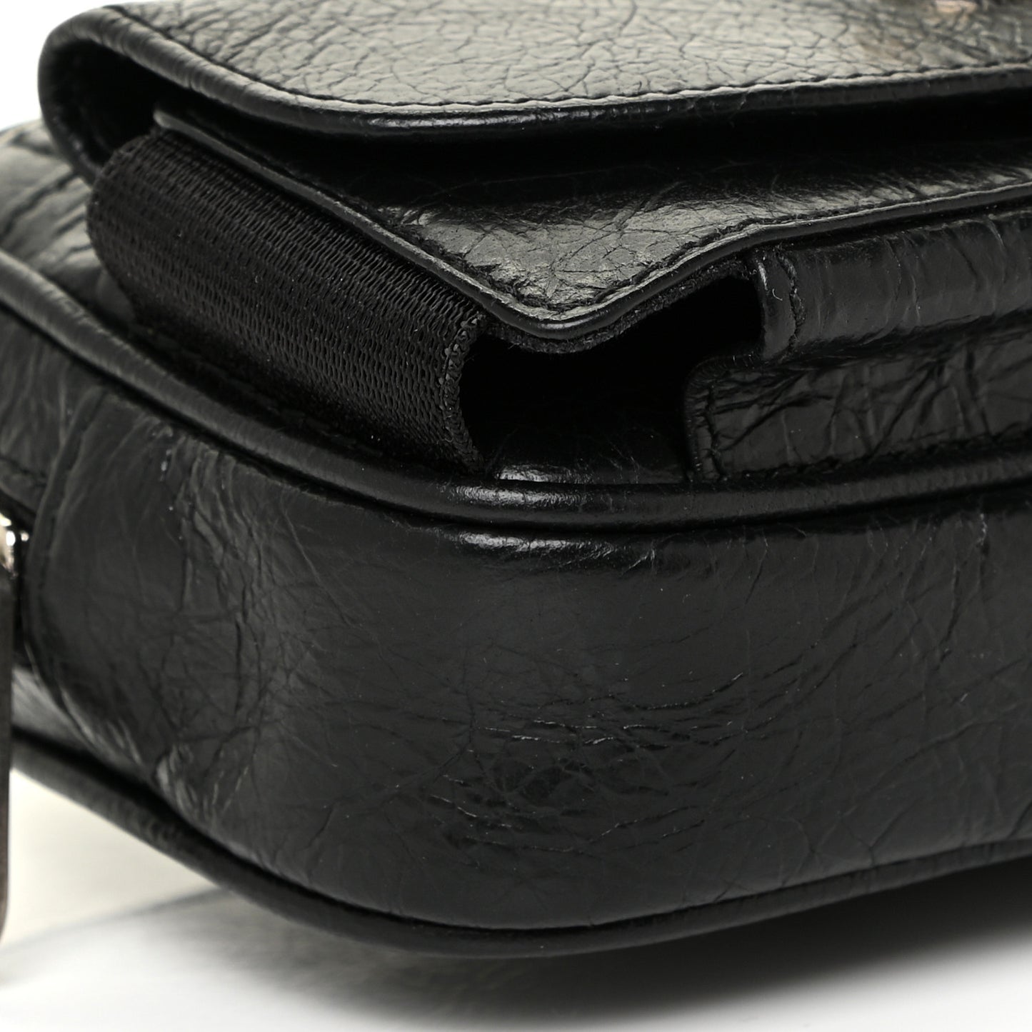 Fluffy Calfskin Mini Morpheus Belt Bag 90 36 Black