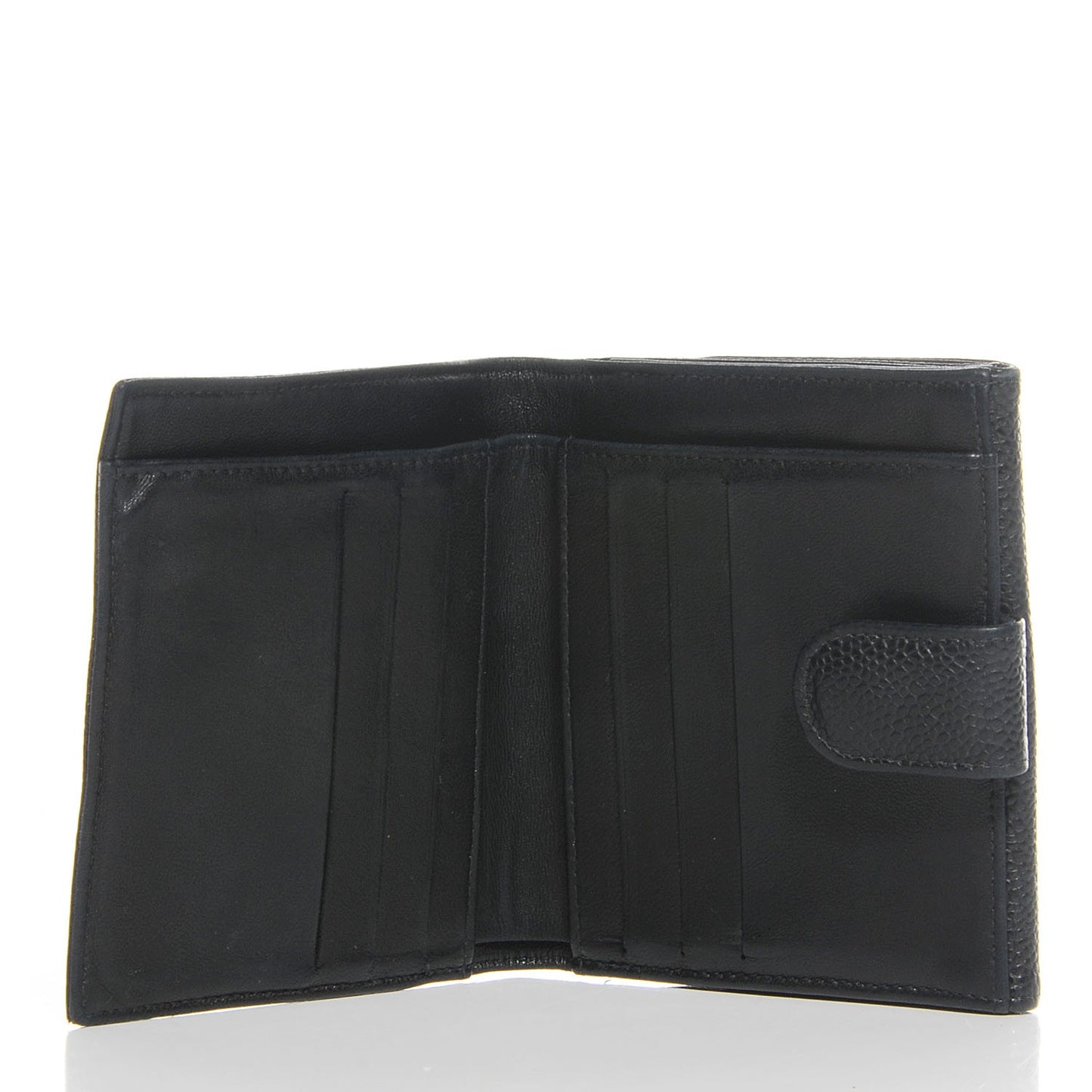 Caviar Timeless CC Compact French Wallet Black