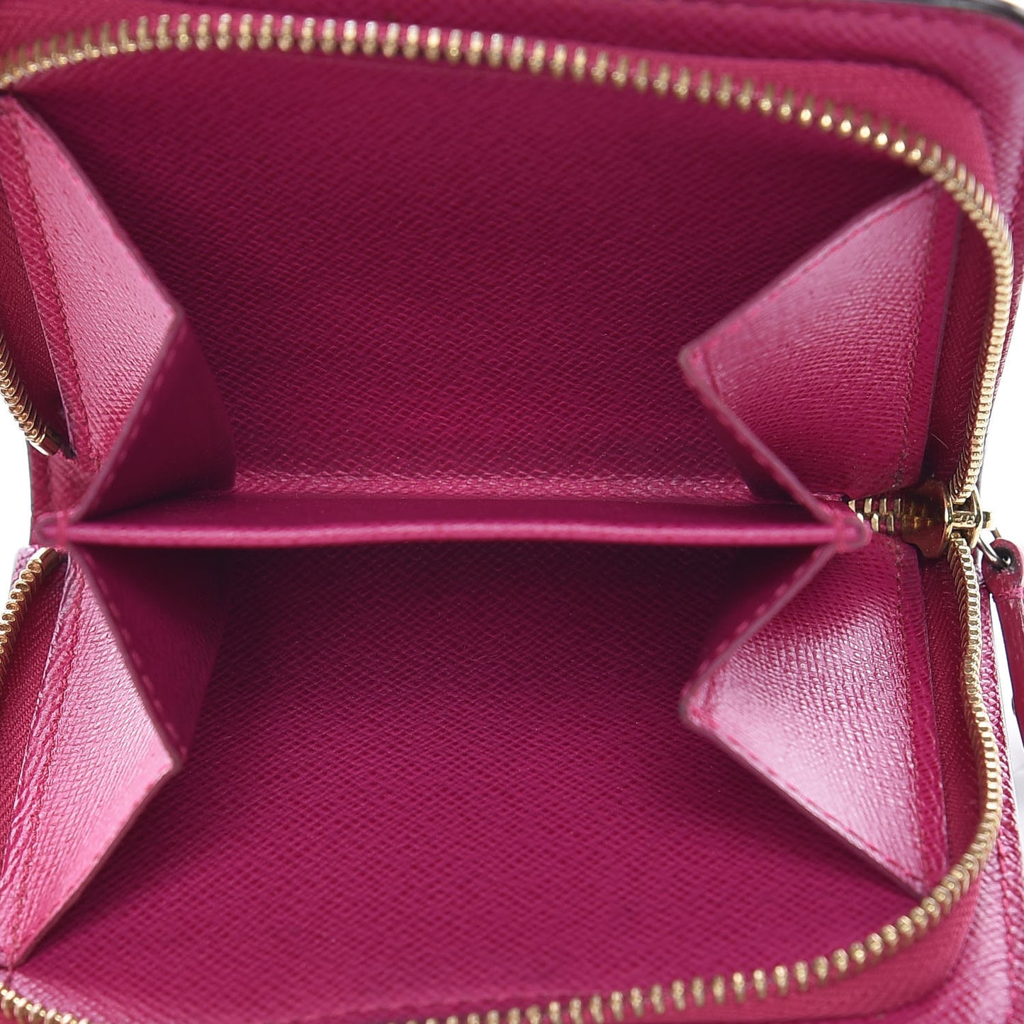 Monogram Perforated Compact Zipped Wallet Fuchsia