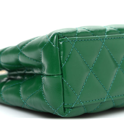 Chanel Shiny Aged Calfskin Quilted Nano Kelly Shopper Green 9 of 11