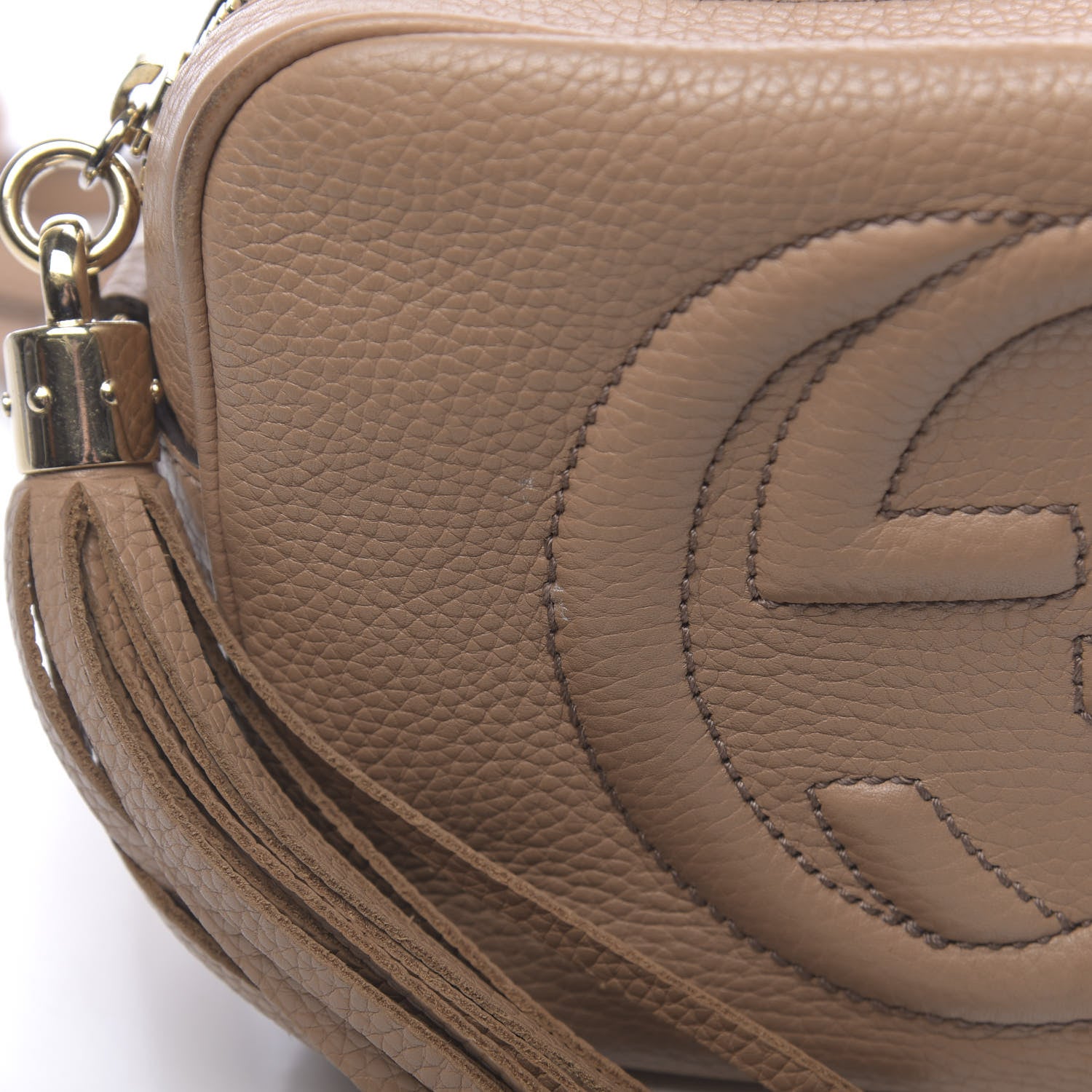 Gucci Pebbled Calfskin Small Soho Disco Bag Rose Beige 10 of 11