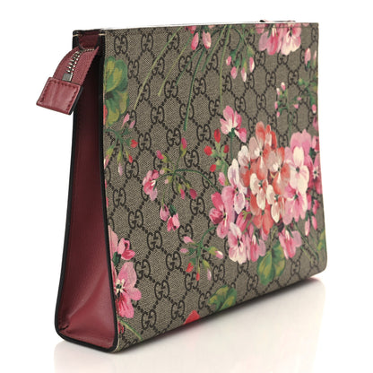 Gucci GG Supreme Monogram Blooms Large Cosmetic Case Beige Multicolor Dry Rose 3 of 8