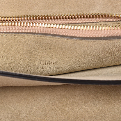 Chloe Calfskin Suede Medium Faye Shoulder Bag Motty Grey 5 of 14