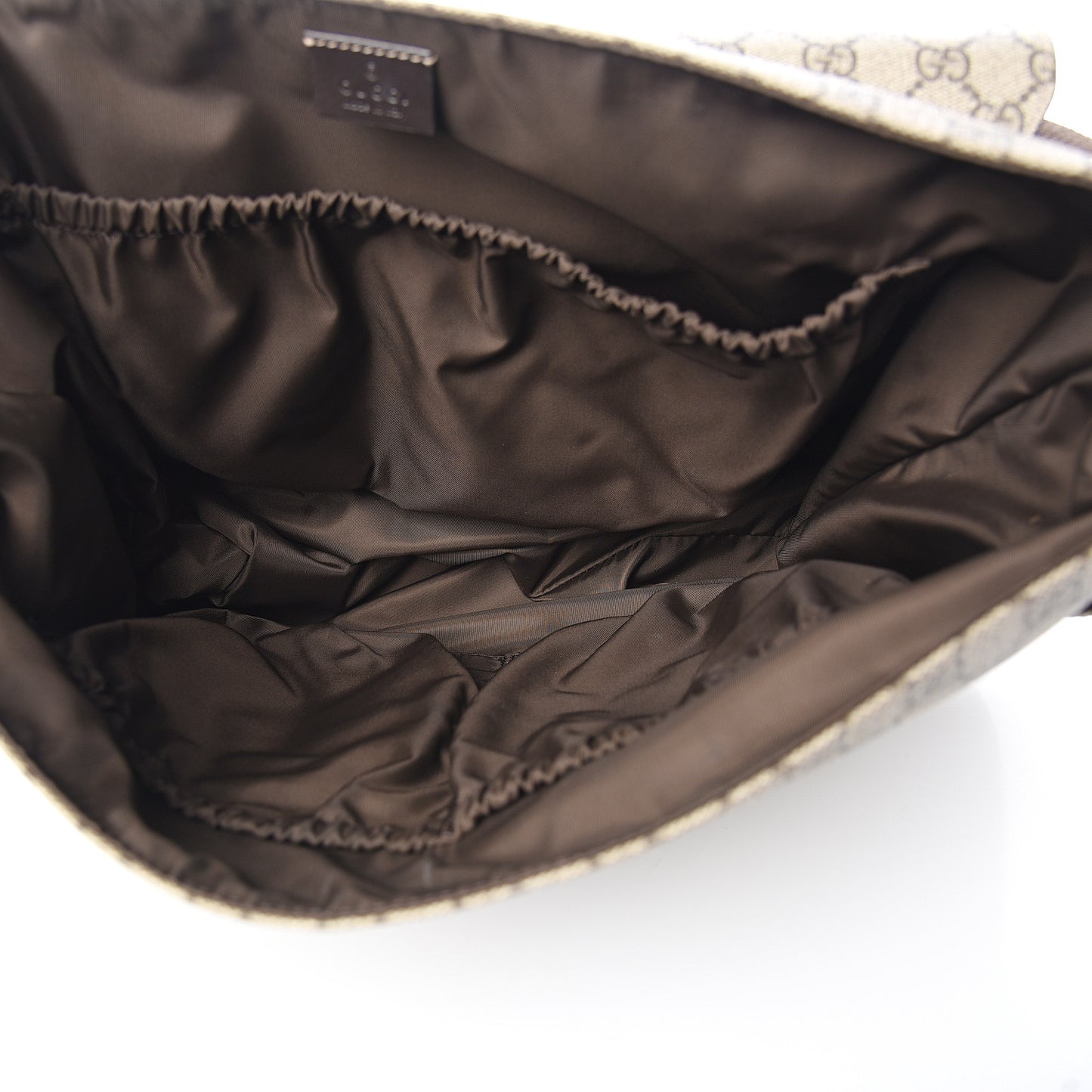 GG Plus Monogram Messenger Diaper Bag Dark Brown