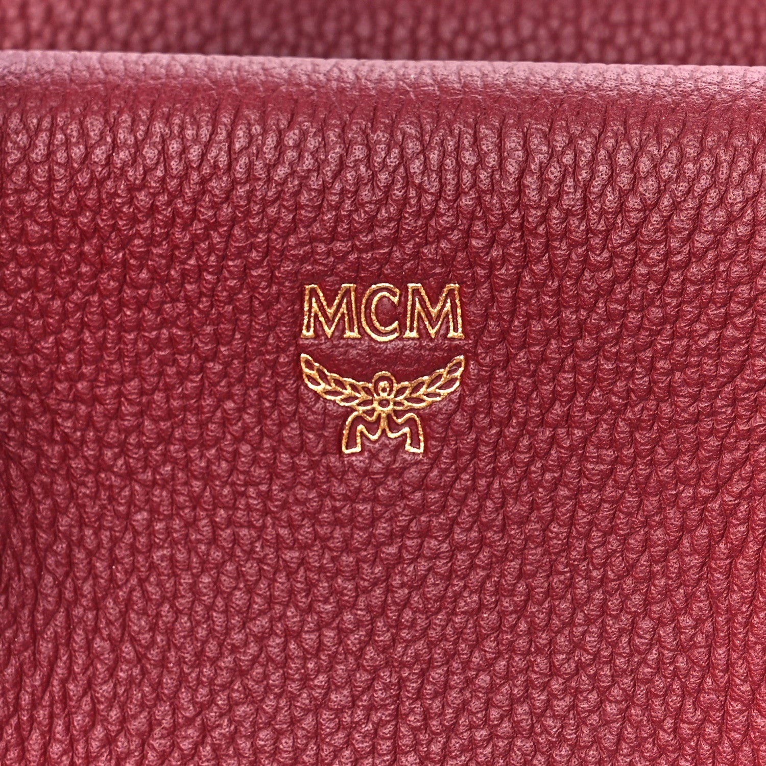 MCM Grained Calfskin Medium Milla Tote Ruby Red 9 of 13