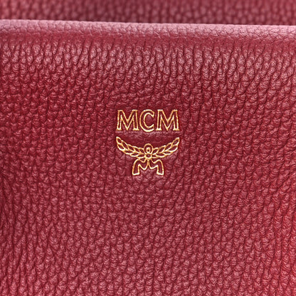 MCM Grained Calfskin Medium Milla Tote Ruby Red 9 of 13