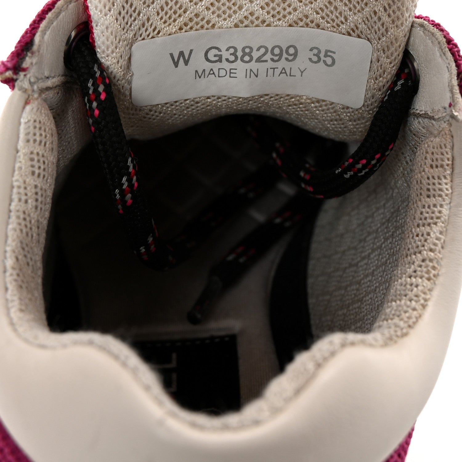 Chanel Mesh Suede Calfskin Womens CC Sneakers 35 Dark Pink Silver 9 of 10
