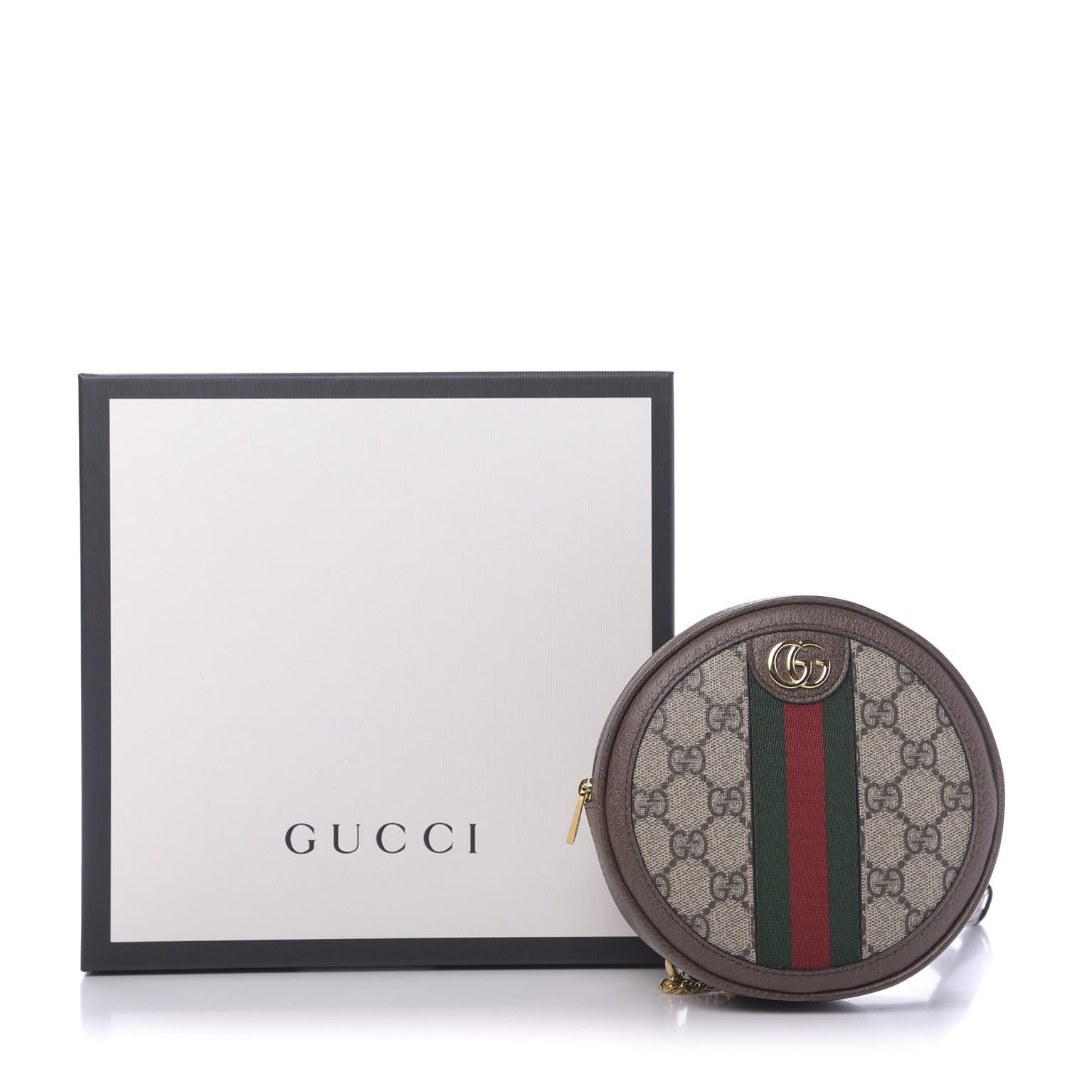 Gucci GG Supreme Monogram Web Mini Ophidia Round Backpack Brown 7 of 7