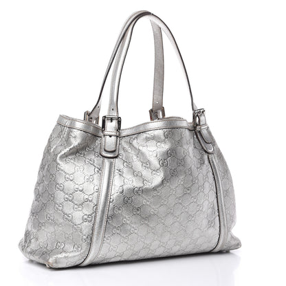 Gucci Guccissima Medium Britt Tote Silver 3 of 16