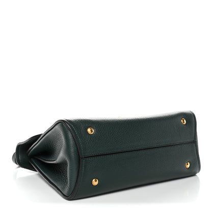 Salvatore Ferragamo Calfskin Small Margot Top Handle Satchel Verde Olivo 4 of 9