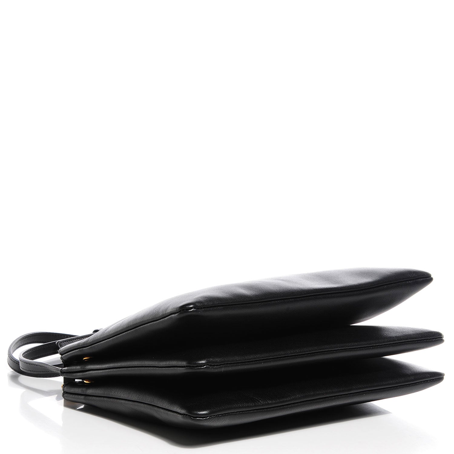 Celine Lambskin Large Trio Crossbody Bag Black 4 of 7