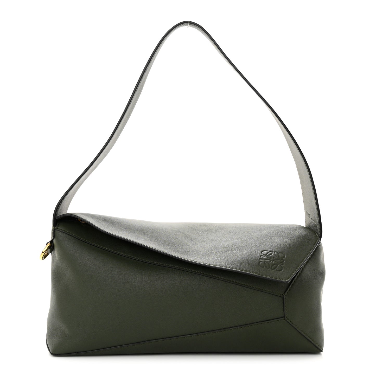 Calfskin Puzzle Hobo Avocado