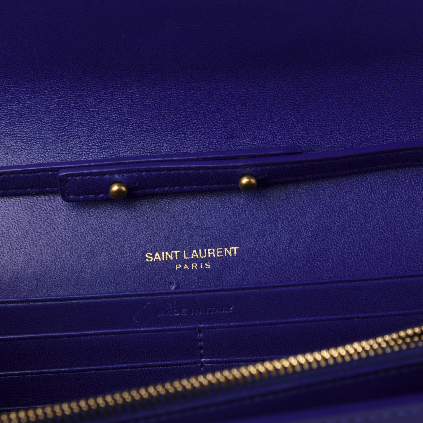 Patent Calfskin Monogram Kate Wallet On Chain Royal Blue