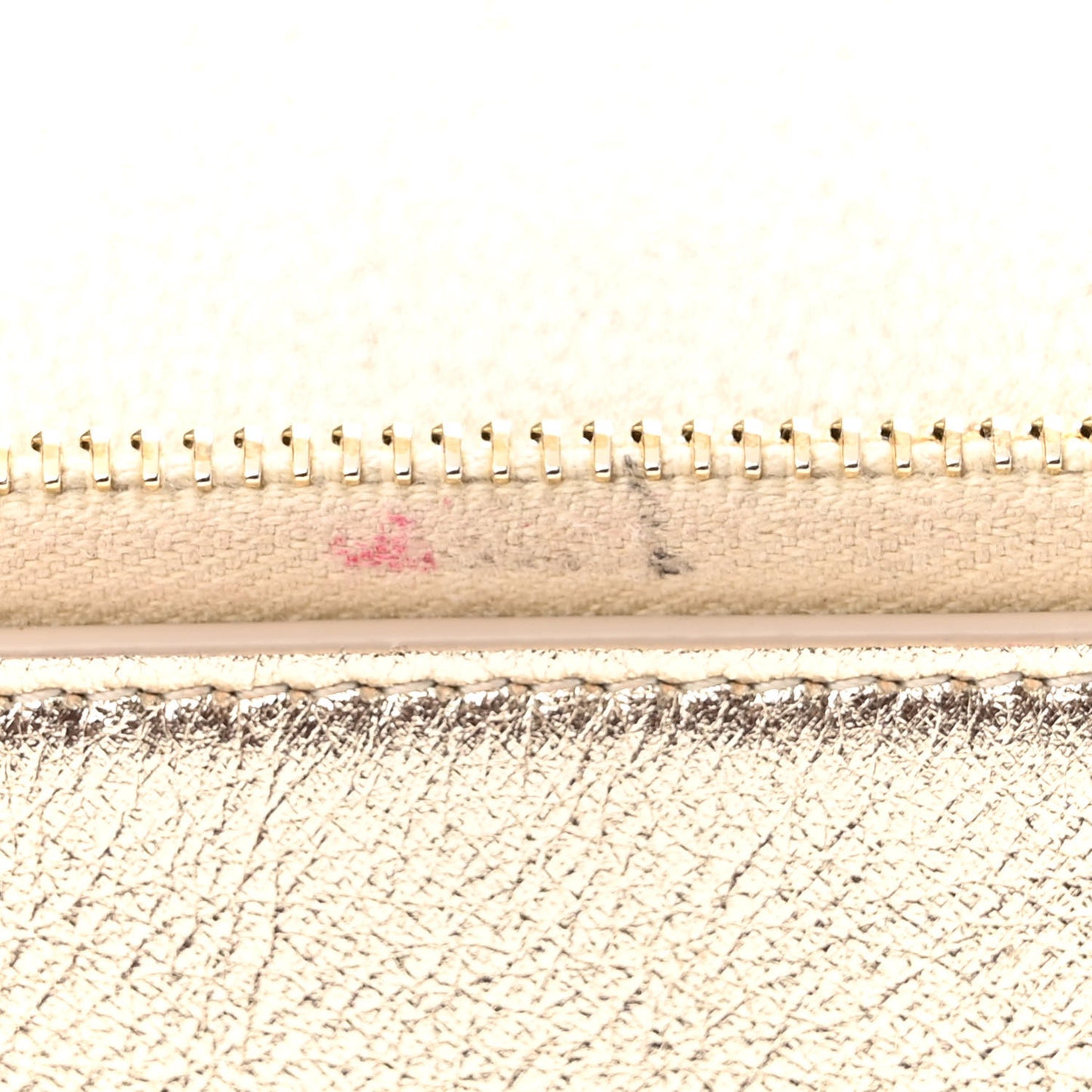 Metallic Calfskin Monogram Envelope Chain Wallet Gold