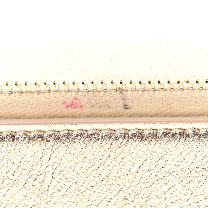 Saint Laurent Metallic Calfskin Monogram Envelope Chain Wallet Gold 10 of 12