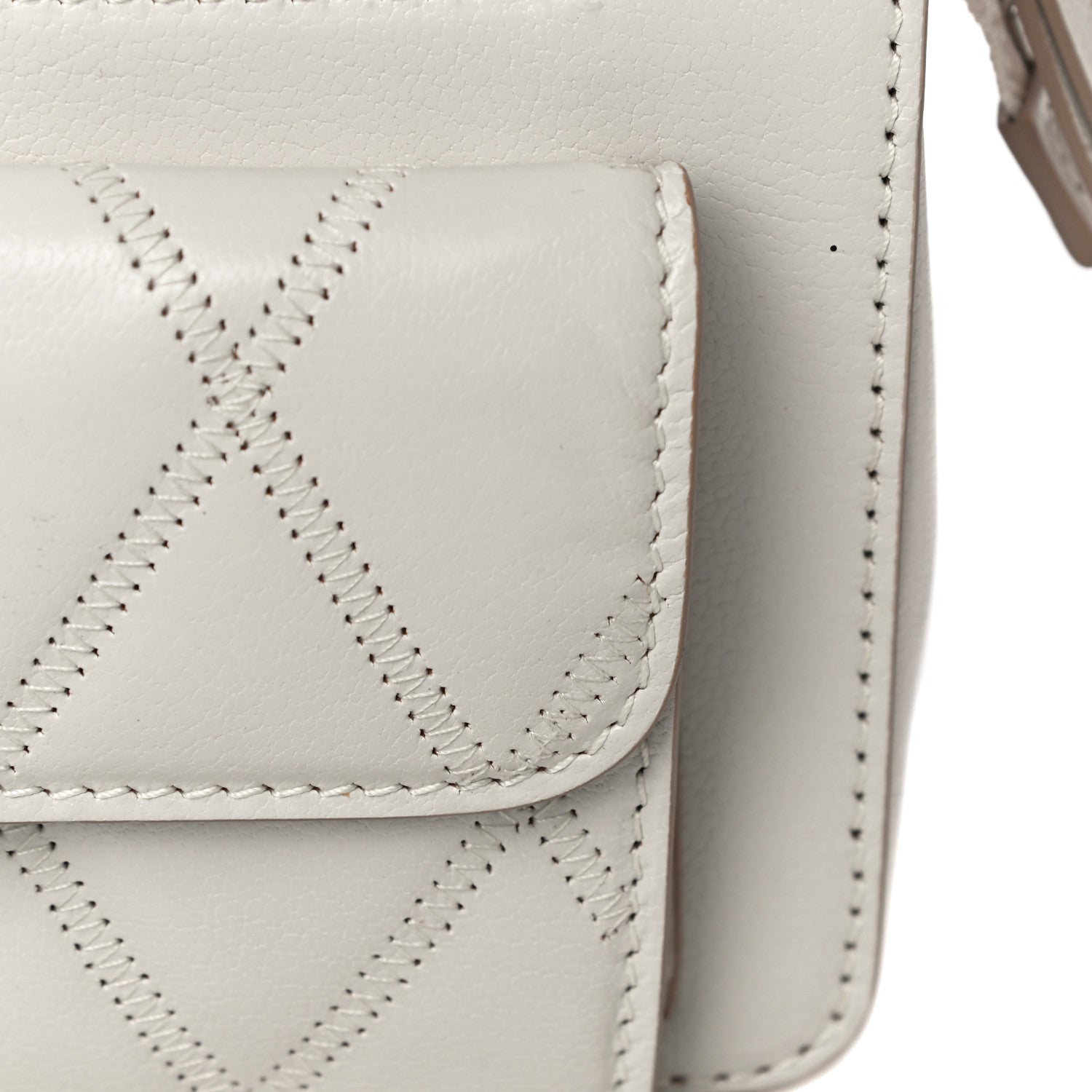 Givenchy Goatskin Diamond Quilted Pocket Crossbody White 12 of 14