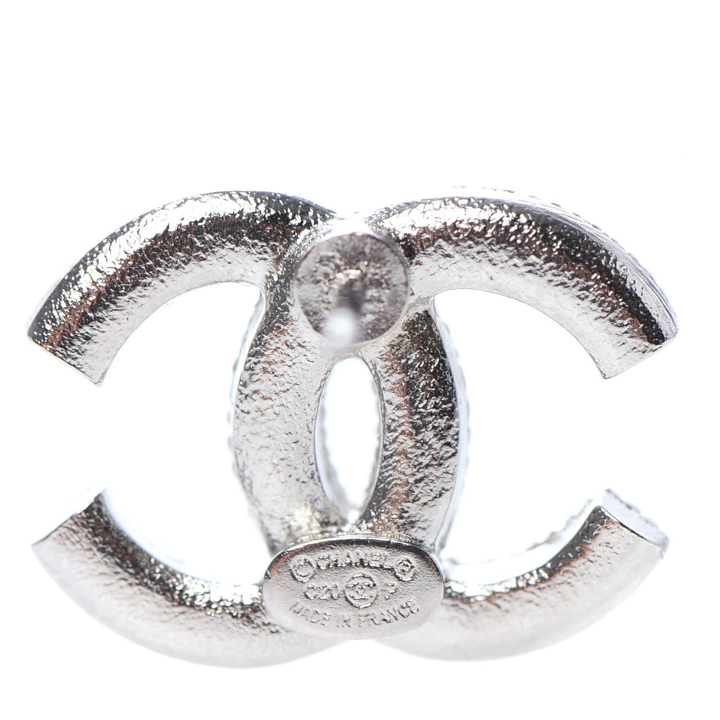 Crystal CC Earrings Silver