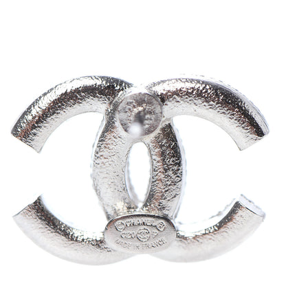 Chanel Crystal CC Earrings Silver 4 of 5