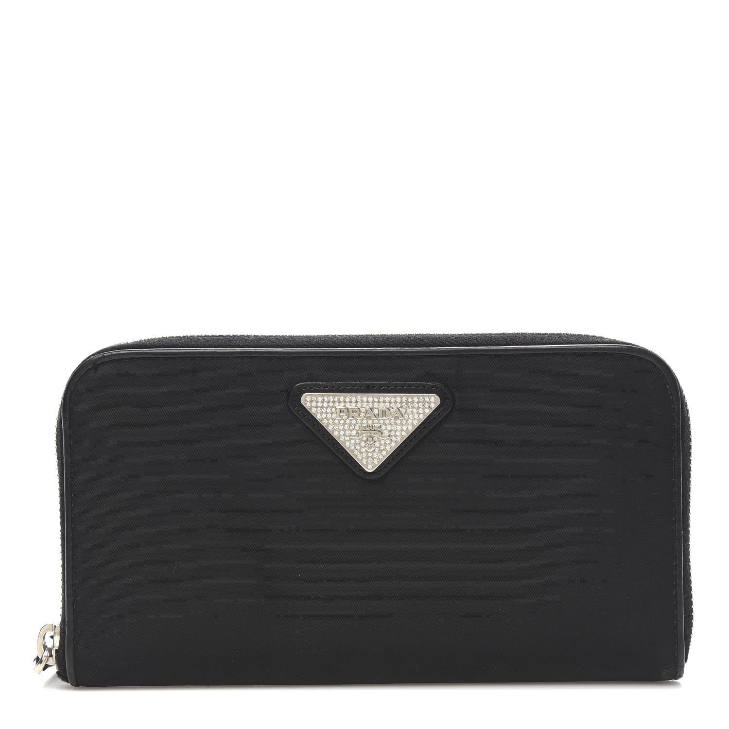 Prada Tessuto Light Nylon Zip Around Wallet Black 1 of 10