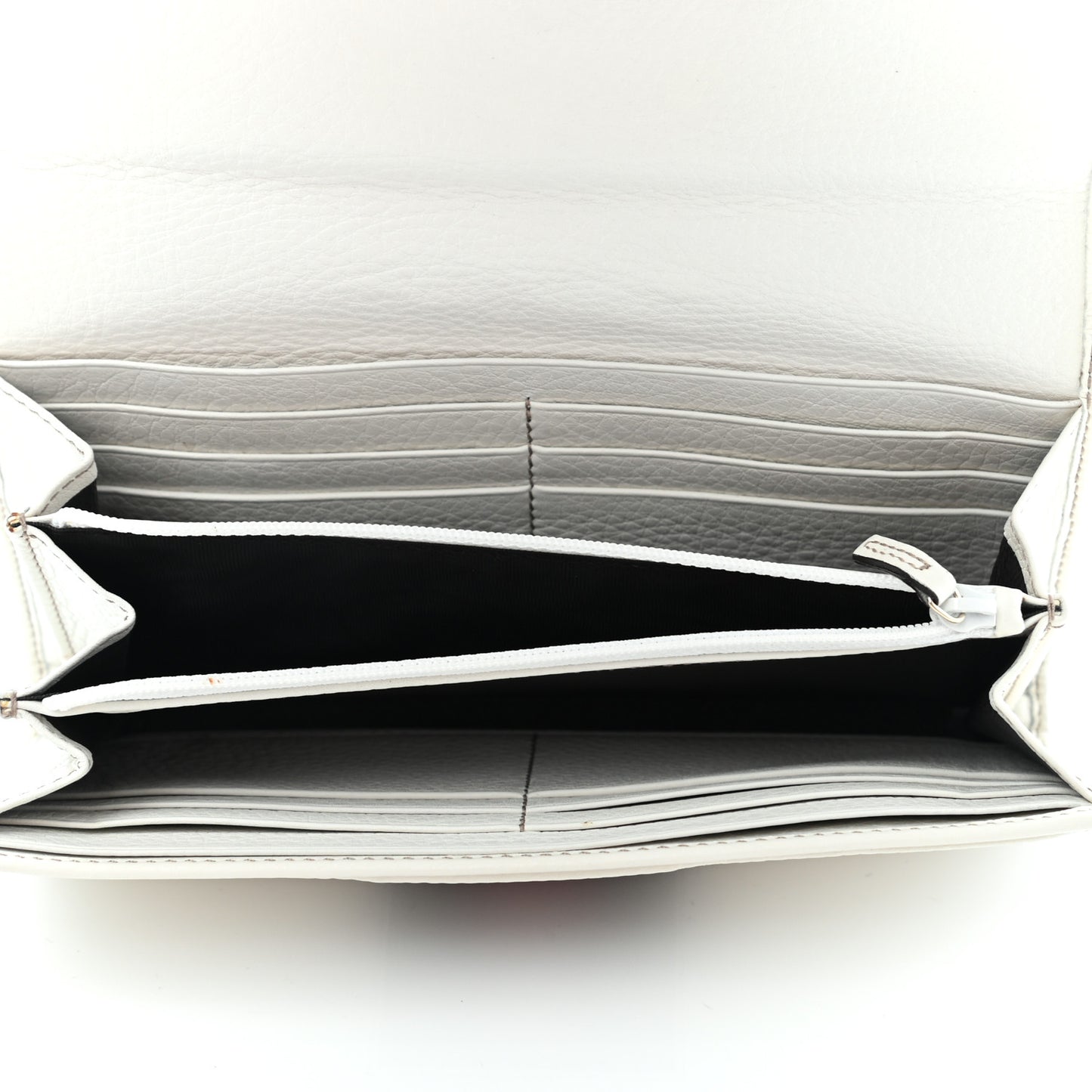 Calfskin Horsebit Web Continental Wallet White