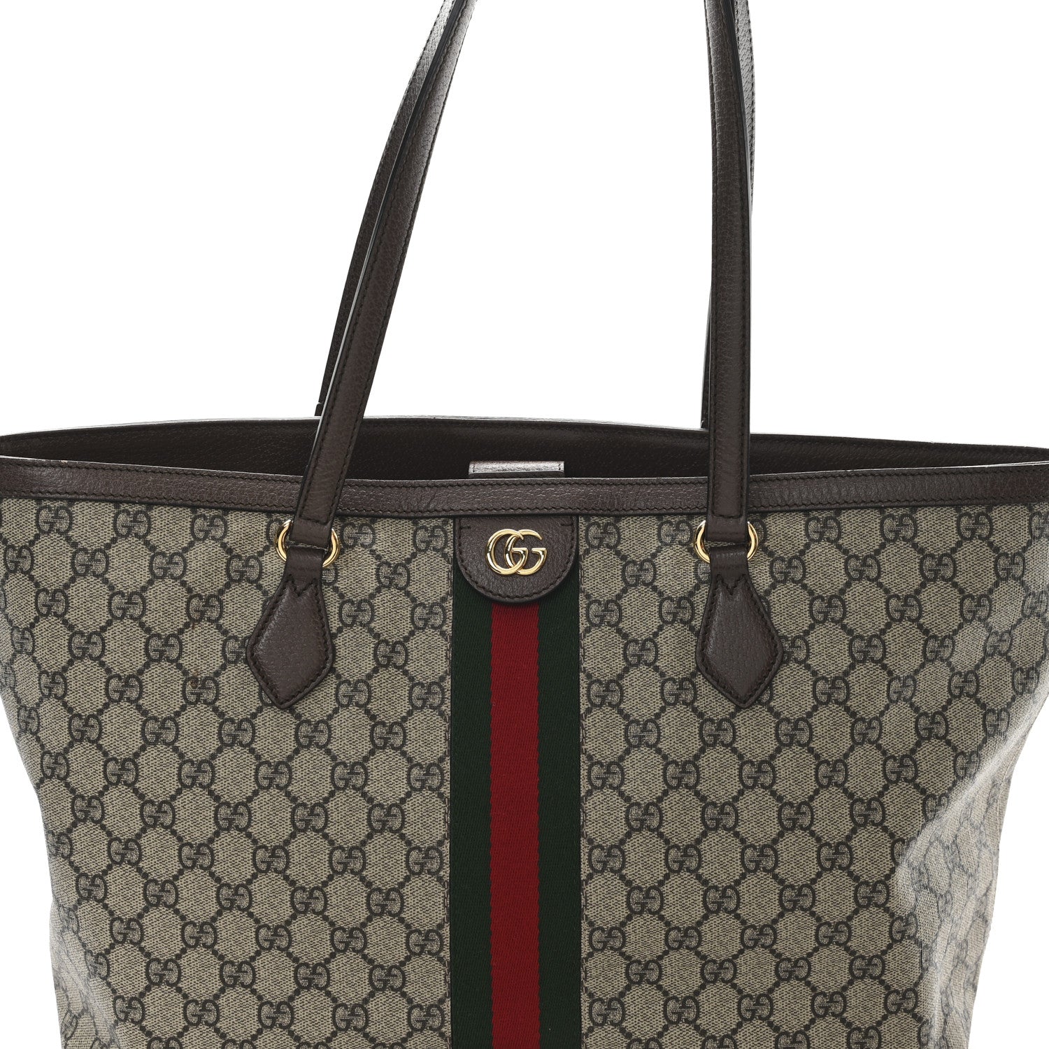 Gucci GG Supreme Monogram Medium Ophidia Shopping Tote Brown 8 of 10