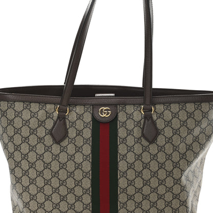 Gucci GG Supreme Monogram Medium Ophidia Shopping Tote Brown 8 of 10