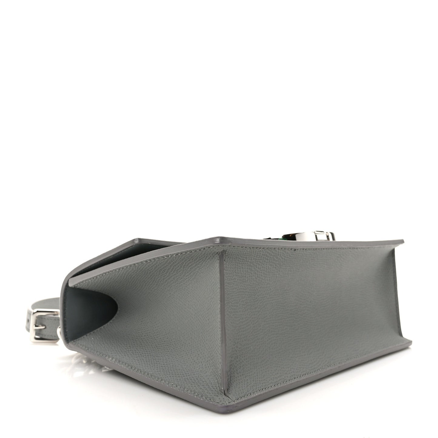 Grained Calfskin 30 Montaigne Chain Flap Bag Grey
