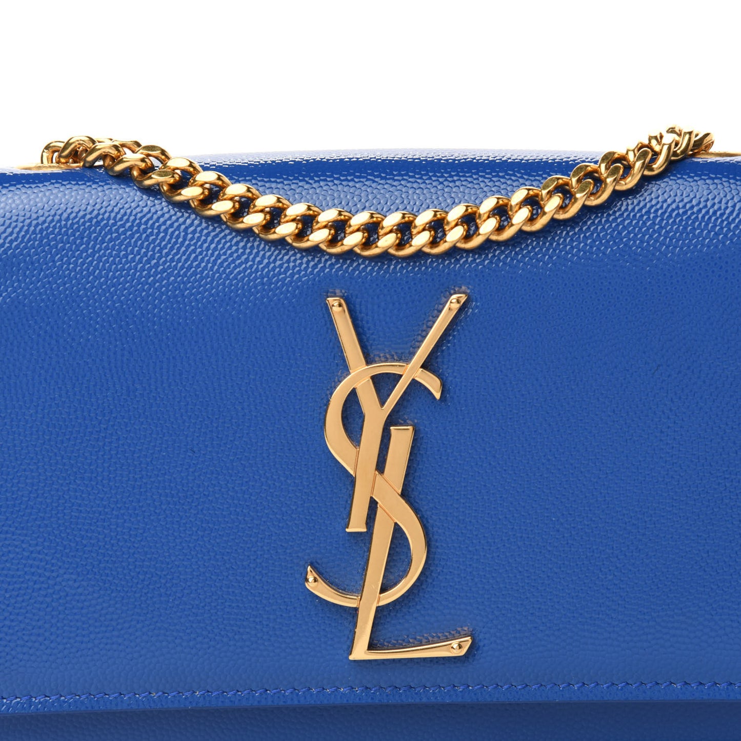 Grain De Poudre Small Classic Monogram Kate Satchel Royal Blue